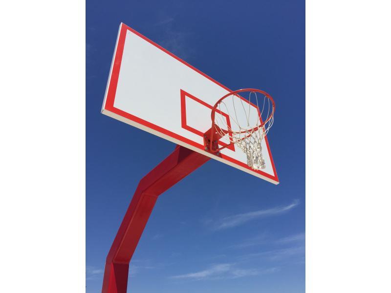 Low Income Housing. Rio Viego Apartments. Basketball hoop