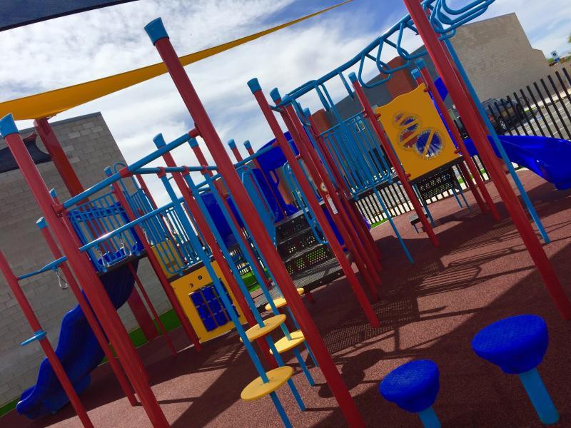 Low Income Housing. Rio Viego Apartments. Playground