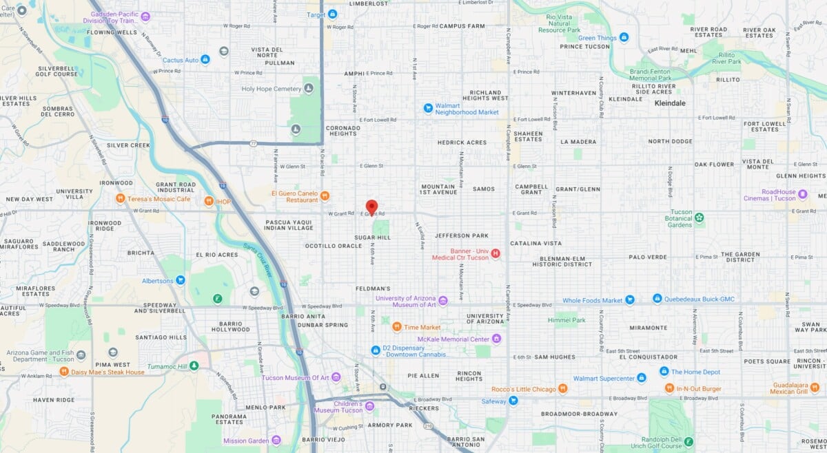 Low Income Rentals. Alborada Apartments on Oracle Map