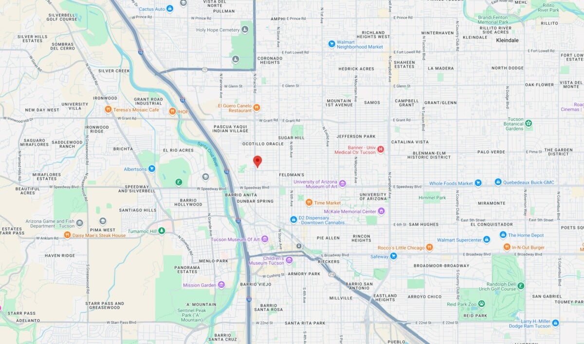 Senior Housing. Gateway Apartments. Tucson. Map