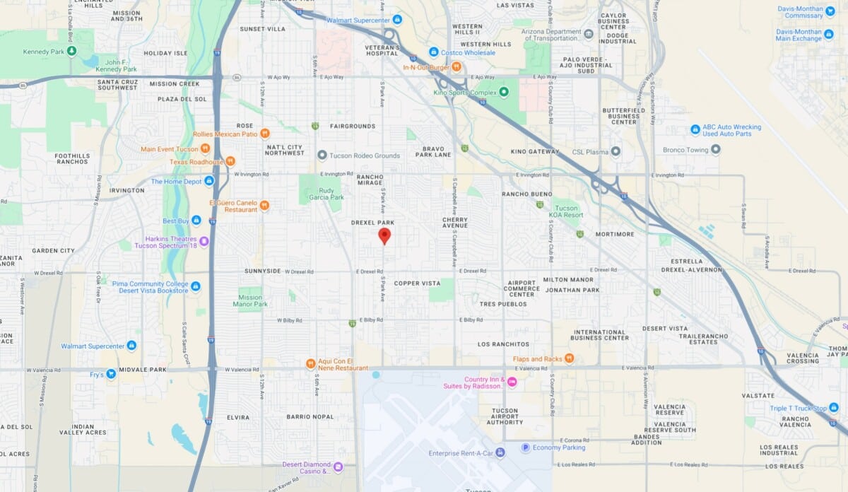 Low Income Housing. Rio Mercado Apartments. Map