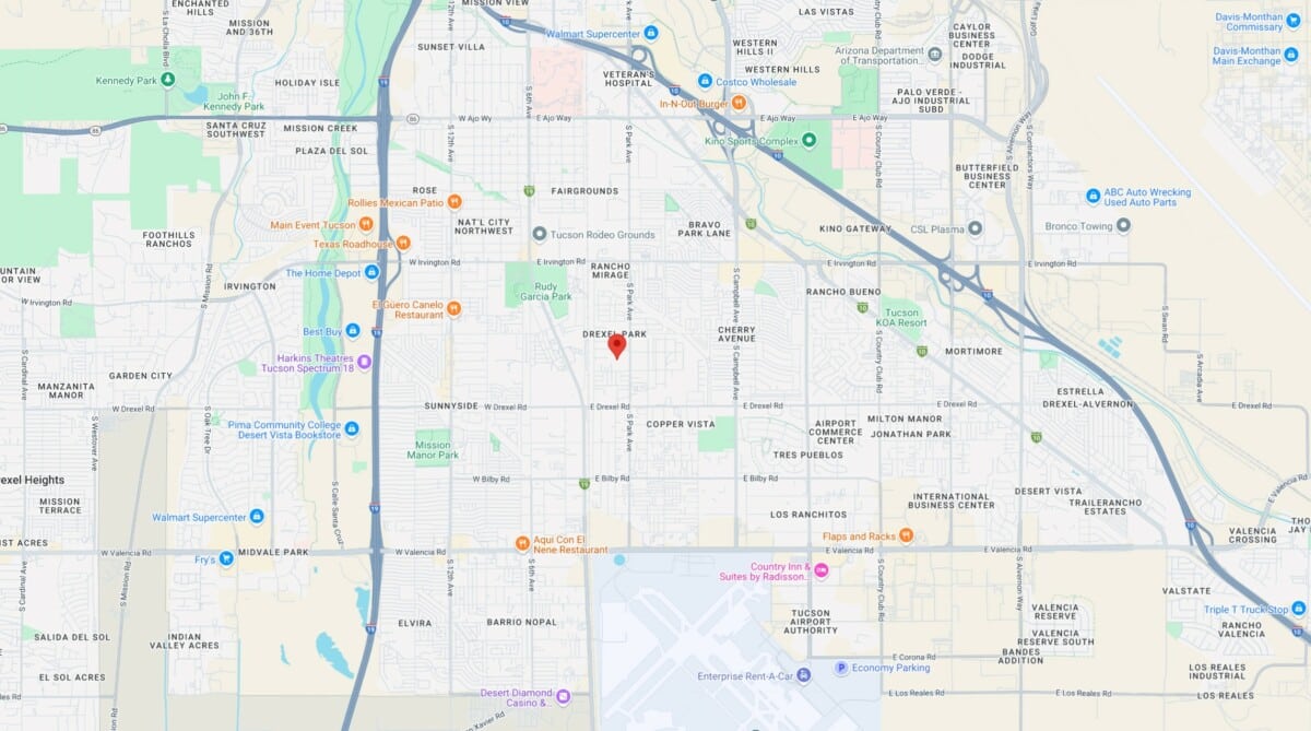 Low Income Housing. Rio Viego Apartments. Map