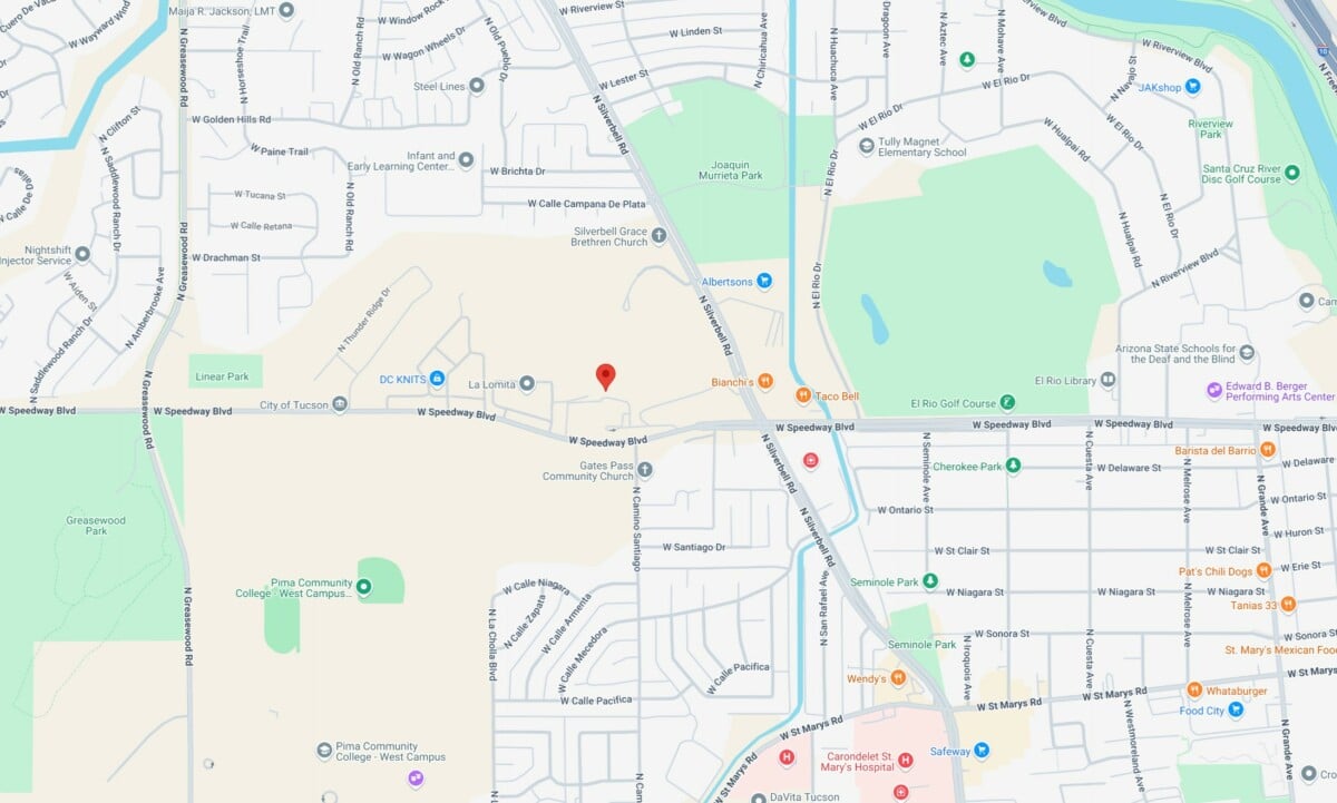 Serious Mental Illness housing. Bella Vista Apartments. Map