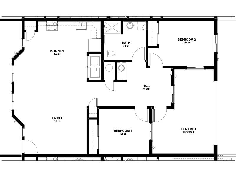 Homeless housing. Miracle Point Apartments. Floor Plan.