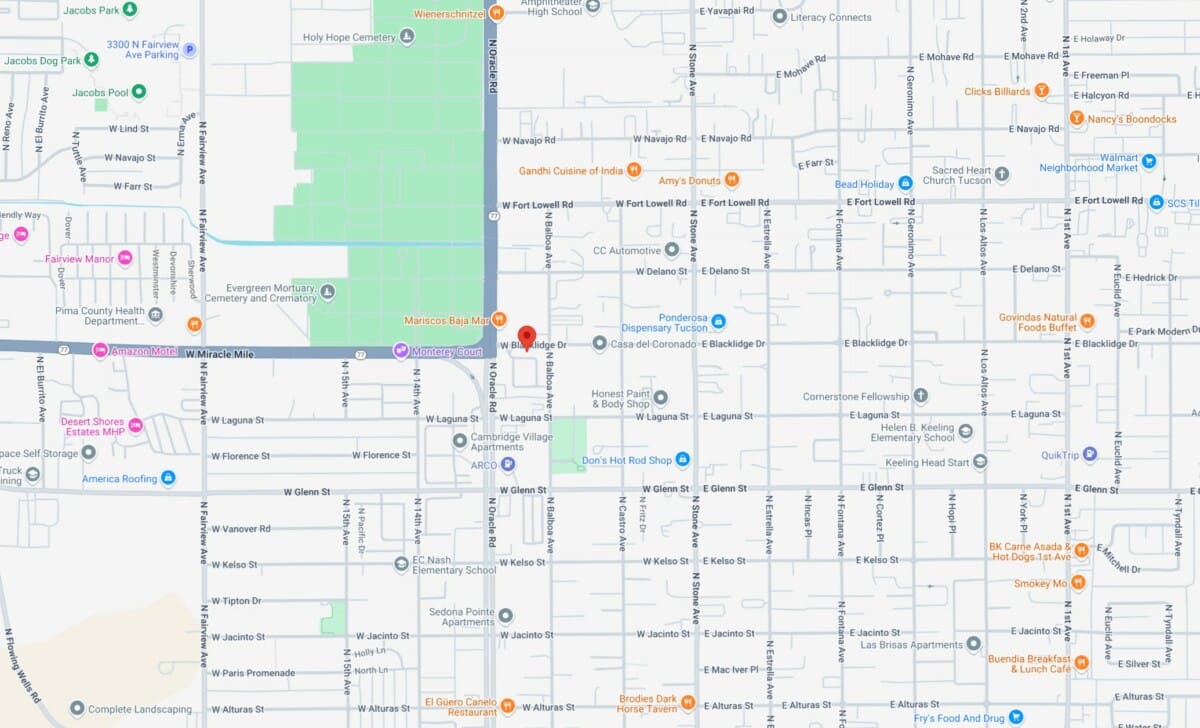 Homeless housing. Miracle Point Apartments. Map.