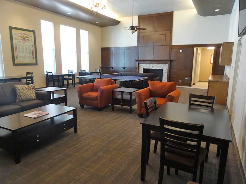 Homeless Veteran Housing. Rally Point Apartments. Community Center.