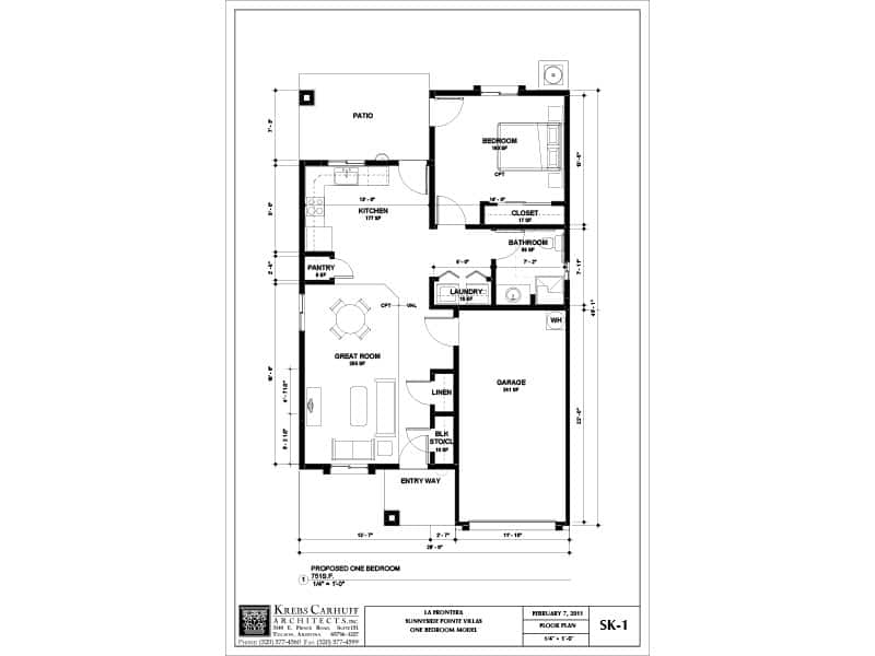 Low Income Senior Housing. Sunnyside Pointe Villas. Floor Plan