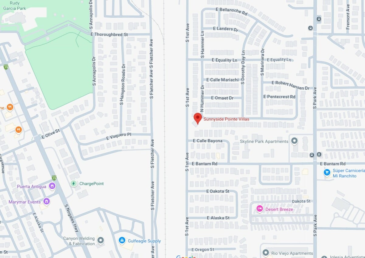Low Income Senior Housing. Sunnyside Pointe Villas. Map